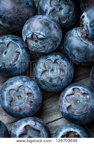 Image of Fresh Berries - Blueberries background closeup