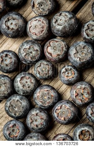 Image of Fresh Berries - Blueberries background closeup