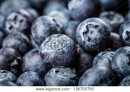 Image of Fresh Berries - Blueberries background closeup