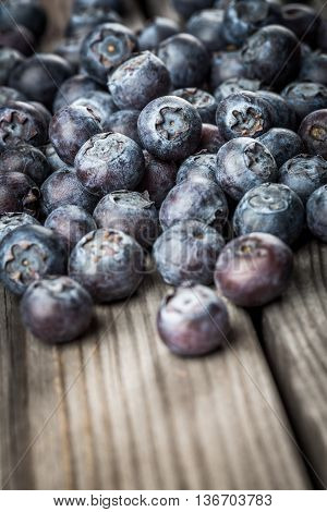 Image of Fresh Berries - Blueberries background closeup