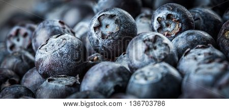 Image of Fresh Berries - Blueberries background closeup
