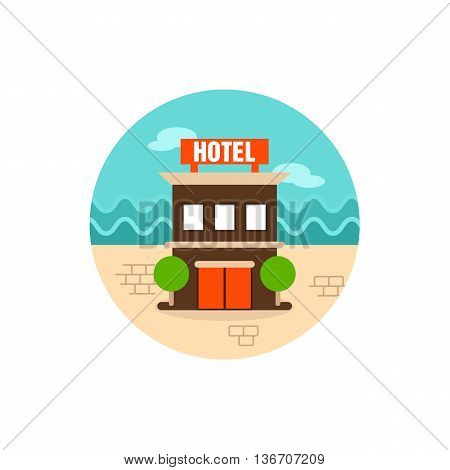 Hotel vector icon. Travel. Summer. Summertime. Holiday. Vacation eps 10