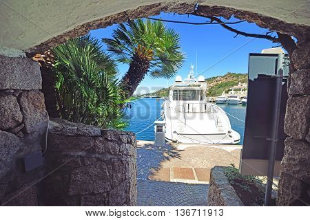 a yacht in Poltu Quatu in Sardinia