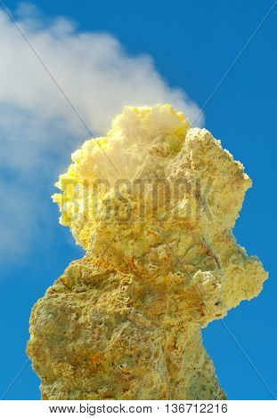 Sulfur Of Ebeko  Volcano, Paramushir Island, Kuril Islands, Russia