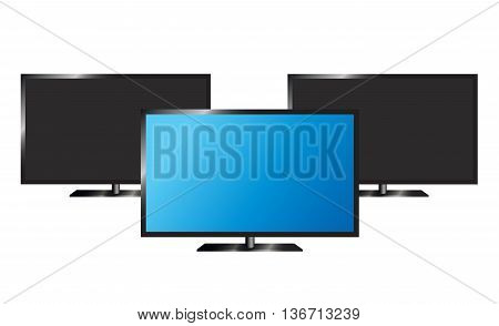 lcd tv monitor, vector illustration. eps 10