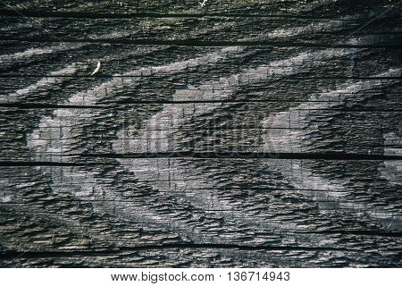 Wooden texture on the hovel. Wood textured background. Old wood table