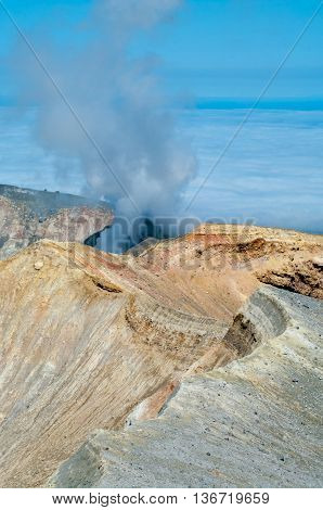 Ebeko  Volcano, Paramushir Island, Kuril Islands, Russia