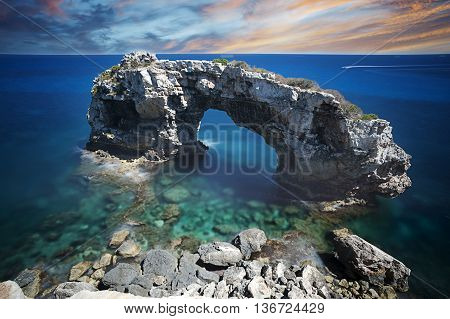 Natural Arch Es Pontas, Mallorca, Baleares, Spain