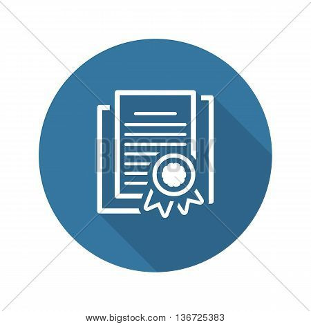Security Certificates Icon. Flat Design Isolated Illustration. App Symbol or UI element.