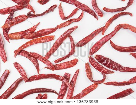 closeup dry red chilli dry red chillie dry red chili dry red pepper isolated on white background