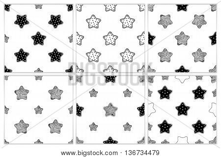 Scandinavian trend seamless patterns. Children's seamless vector patterns. Kid pattern. Vector seamless baby pattern. Stars pattern. Kids bed linen. Polish cotton American cotton Chinese cotton.
