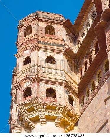 Mehrangarh Fort in Jodhpur in Rajasthan India