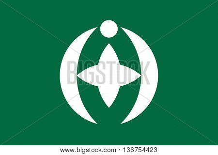 Japan Chiba prefecture Chiba city flag illustration