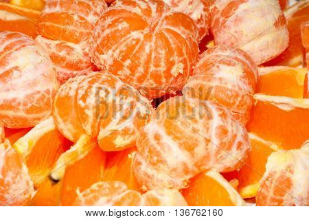 slices of ripe tropical fruit orange and tangerine