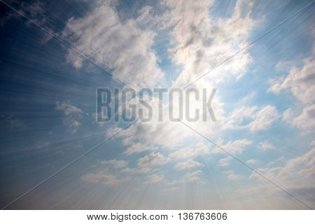 the beautiful celestial landscape with blue sky