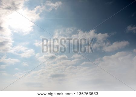the beautiful celestial landscape with blue sky