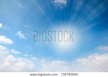 the beautiful celestial landscape with blue sky