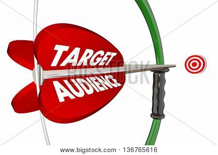 Target Audience Customers Group Bow Arrow 3d Illustration