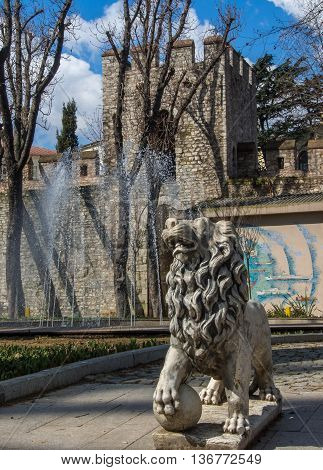 Lion Statue at Topkapi palace in Istanbul