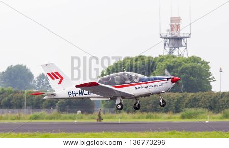 Leeuwarden, The Netherlands - June 11, 2016: Socata Tb-20 Trinidad (martinair Flying School) During
