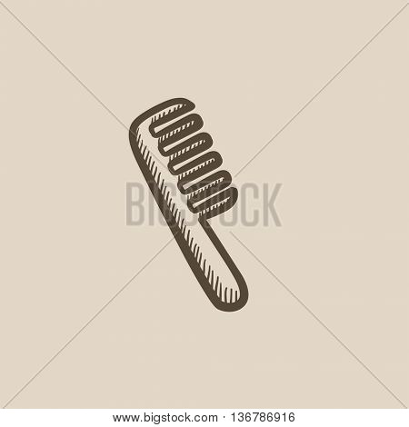 Comb vector sketch icon isolated on background. Hand drawn Comb icon. Comb sketch icon for infographic, website or app.
