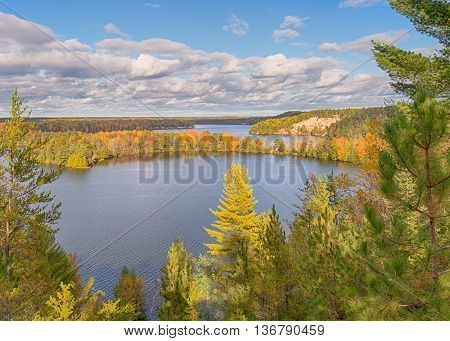 Autumn colors on the Highbanks Trail, on the AuSable Scenic Byway, in the Huron National Forest, near Oscoda, Michigan.