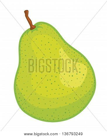 green pear fruit . Vector illustration eps 10