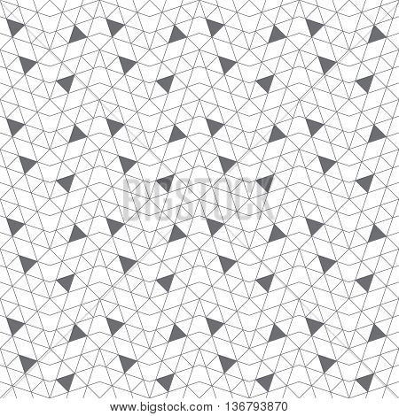 Seamless pattern. Abstract geometrical background. Original linear texture with repeating thin broken lines polygons difficult polygonal shapes rhombuses triangle. Random chaotic ornament