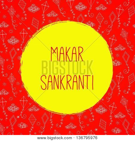 Marar Sankranti Celebration Card With Kites