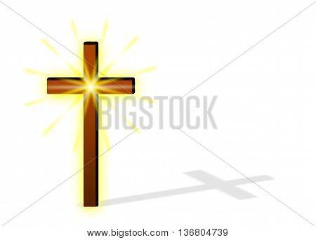 christian cross , brown cross , shining brown cross
