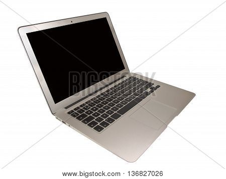 Modern Slim Laptop Cut Out On White Background