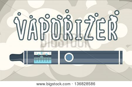 Electronic cigarettes vape vapor vaporizers smoking illustration .