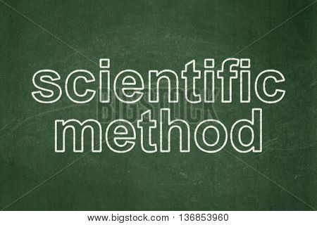 Science concept: text Scientific Method on Green chalkboard background