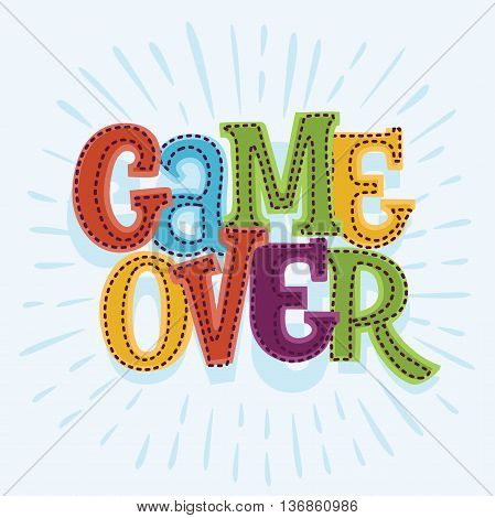 Cartoon vector Game Over icon illustration for user interface game