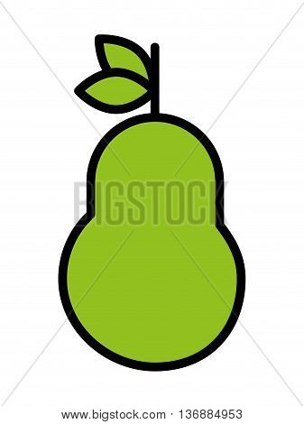 fesh fruit  pear isolated icon design, vector illustration  graphic