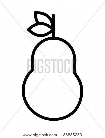 fesh fruit  pear isolated icon design, vector illustration  graphic