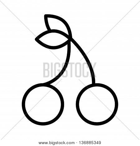 fesh fruit cherries  isolated icon design, vector illustration  graphic
