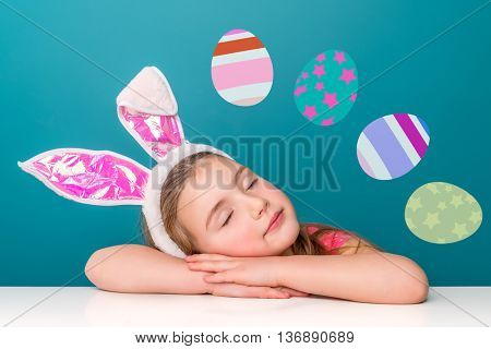 eastertime with young little girl