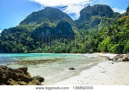 Tropican beach on Cadlao island El nido Palawan Philippines
