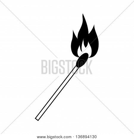 Match sign. Fire symbol. Stock vector illustration