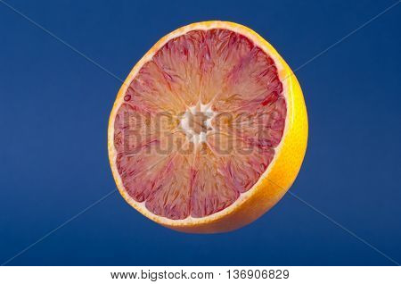 Half Of Blood Red Sicily Orange. Studio Shoot.