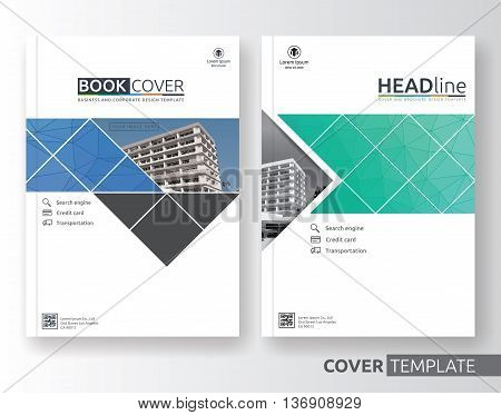 Multipurpose corporate business flyer layout design. Suitable for flyer brochure book cover and annual report. green and blue color in A4 size template background with bleeds. Vector illustration