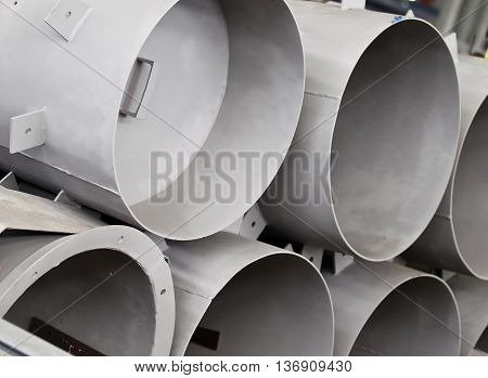 Steel structures of large diameter steel pipes