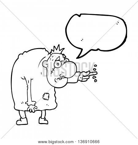 freehand drawn speech bubble cartoon igor