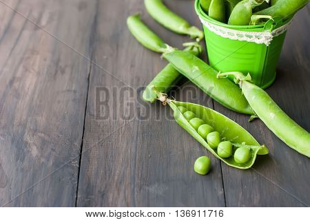 Green Peas In A Bucket