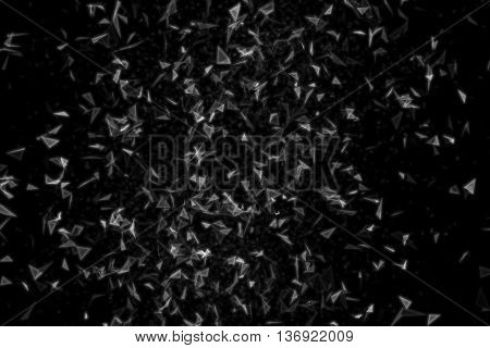 Plexus Facettes in Motion. Nice 3D Rendering