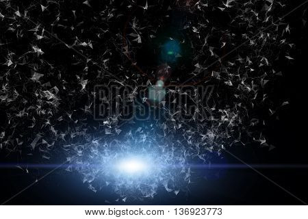 Plexus Facettes in Motion. Nice 3D Rendering