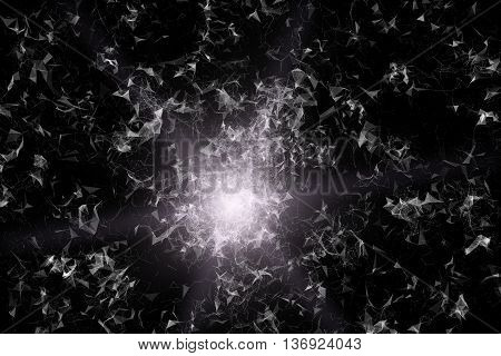 Plexus Facettes in Motion. Nice 3D Rendering