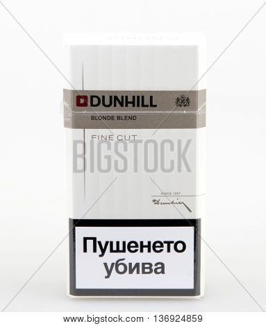 Aytos Bulgaria - July 07 2016: Pack Of Dunhill Cigarettes. Dunhill Cigarettes Are A Luxury Brand Of 