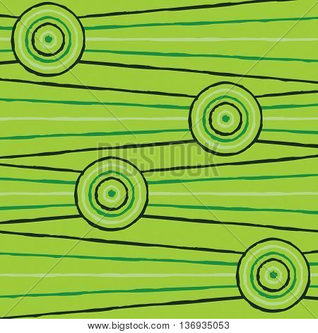 Abstract Aboriginal Line Painting In Vector Format.